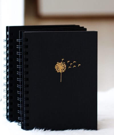 Siyah Hindiba Defter (Beyaz Jel Kalem Hediye)