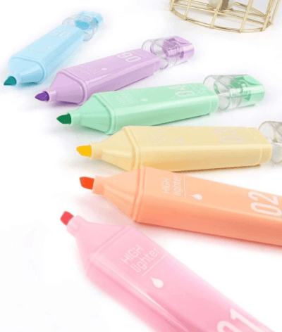 Fosforlu Markör Pastel Renkler - 6 Renk